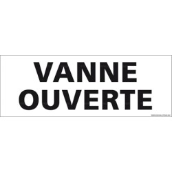 Panneau rectangulaire Vanne ouverte - fond blanc