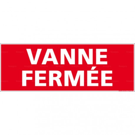 Panneau rectangulaire Vanne fermée