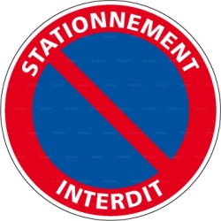 Panneau rond Stationnement interdit 1