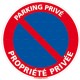 Panneau rond Parking privé - propriété privée