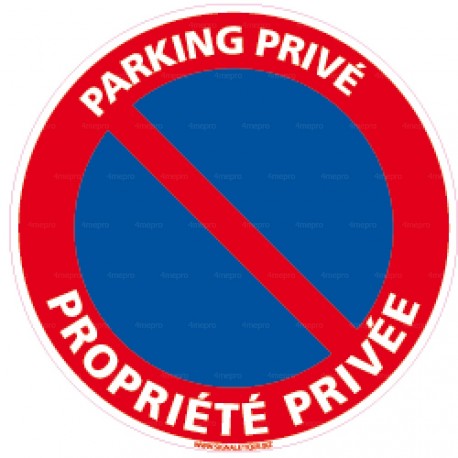 Panneau rond Parking privé - propriété privée