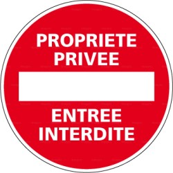 Panneau rond Propriété privée - entrée interdite