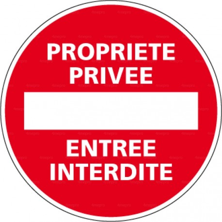 Panneau rond Propriété privée - entrée interdite
