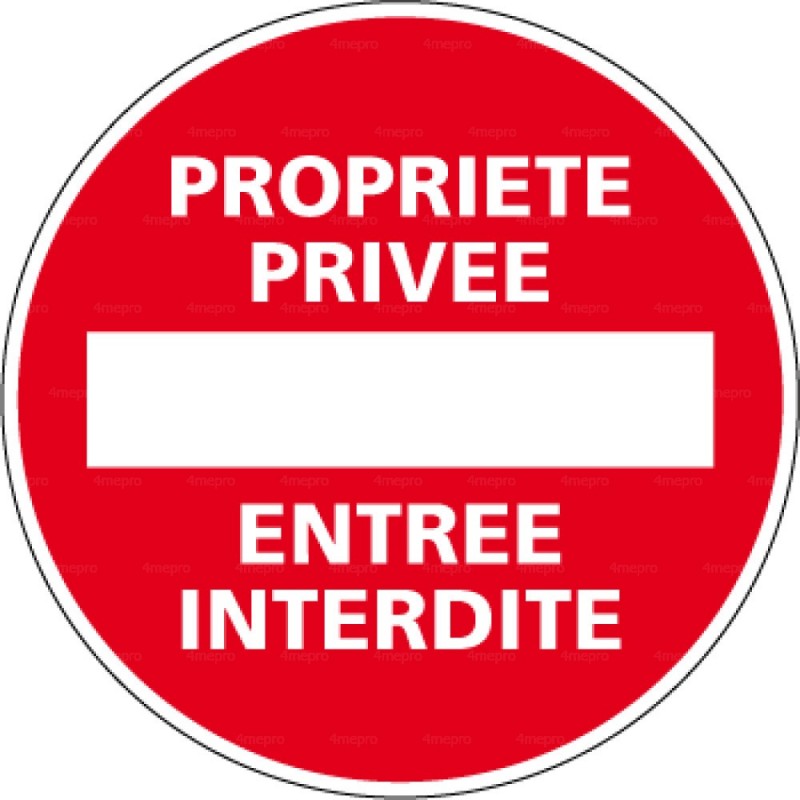 AUA SIGNALETIQUE Privatgrundstück-Schild – 'Eingang Verboten', 200 Mm, Aus PVC Oder Aluminium