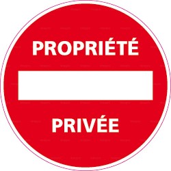 Panneau rond Propriété privée