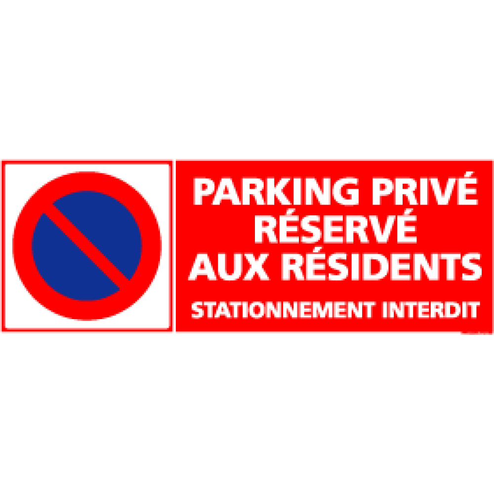 Panneau horizontal parking réservé personnalisable
