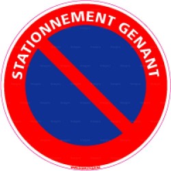 Panneau rond Stationnement gênant