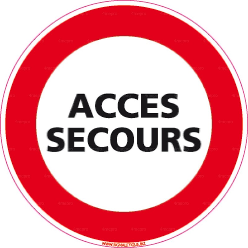 Panneau D interdiction De Circuler Acc s Secours