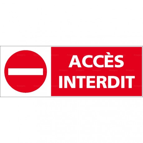 Panneau Accès interdit