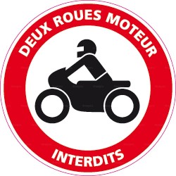 Panneau Deux roues moteur interdits