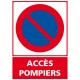 Panneau Stationnement interdit Accès pompiers