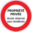 Panneau rond Parking privé - propriété privée - 4mepro