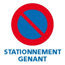 Autocollant dissuasif Stationnement gênant