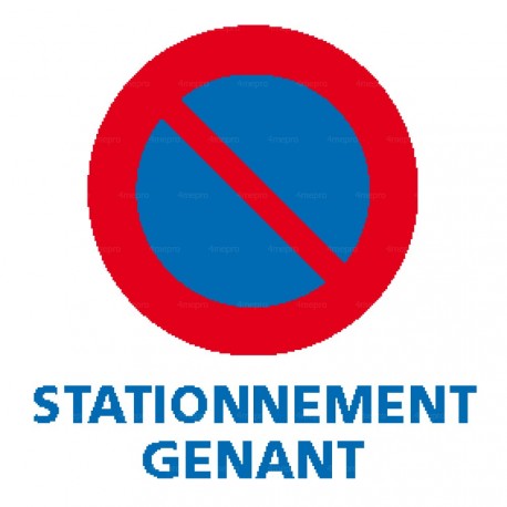 Autocollant dissuasif Stationnement gênant