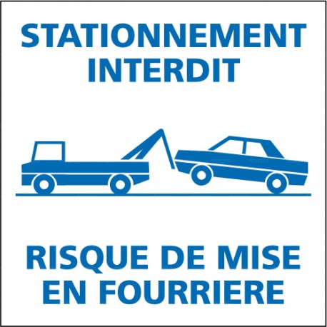 Autocollant dissuasif Stationnement interdit