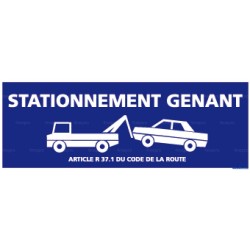Panneau rectangulaire Stationnement gênant