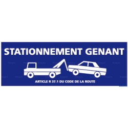 Panneau rectangulaire horizontal Stationnement gênant