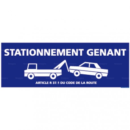 Panneau rectangulaire horizontal Stationnement gênant