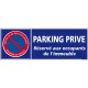 Panneau rectangulaire horizontal Parking privé 1