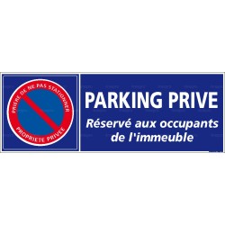 Panneau rectangulaire horizontal Parking privé 1