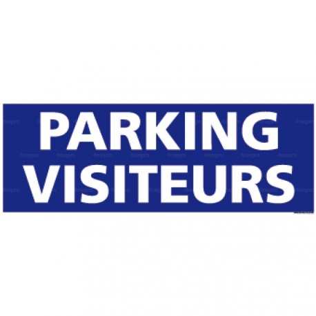 Panneau rectangulaire horizontal Parking visiteur