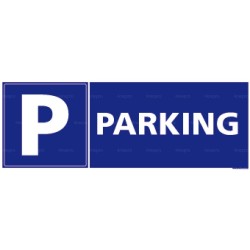 Panneau rectangulaire horizontal Parking avec pictogramme