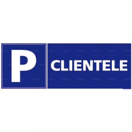 Panneau rectangulaire horizontal Parking Clientèle