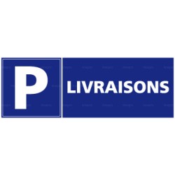 Panneau rectangulaire horizontal Parking Livraisons