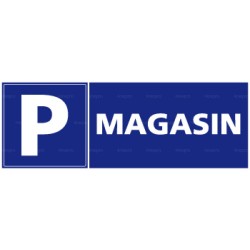 Panneau rectangulaire horizontal Parking Magasin
