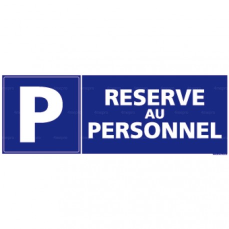 Panneau horizontal parking réservé personnalisable