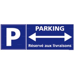 Panneau rectangulaire horizontal Parking Réservé aux livraisons