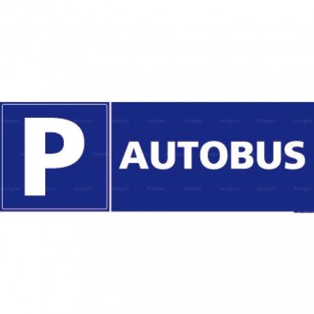 Panneau rectangulaire horizontal Parking Autobus