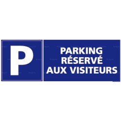 Panneau rectangulaire horizontal Parking réservé aux visiteurs