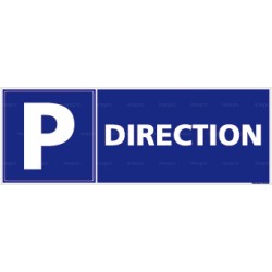 Panneau rectangulaire horizontal Parking Direction 2
