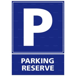 Panneau rectangulaire vertical Parking réservé
