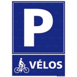 Panneau rectangulaire vertical Parking vélos