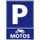 Panneau rectangulaire vertical parking motos