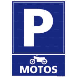 Panneau rectangulaire vertical parking motos