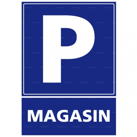 Panneau rectangulaire vertical Parking magasin