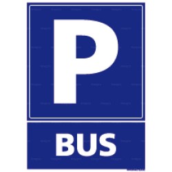 Panneau de parking rectangulaire vertical Bus