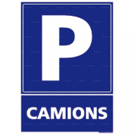 Panneau de parking rectangulaire vertical Camions