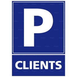 Panneau de parking rectangulaire vertical Clients