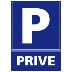 Panneau de parking rectangulaire vertical Privé