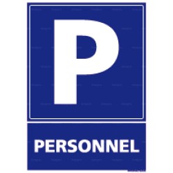 Panneau de parking rectangulaire vertical Personnel