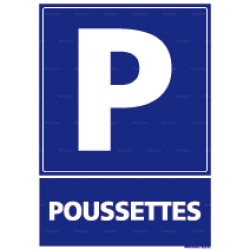 Panneau de parking rectangulaire vertical Poussettes