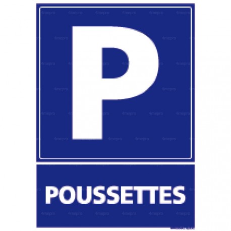 Panneau de parking rectangulaire vertical Poussettes