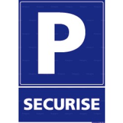 Panneau de parking rectangulaire vertical Sécurisé