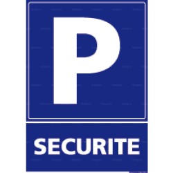 Panneau de parking rectangulaire vertical Sécurité