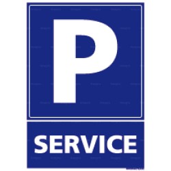 Panneau de parking rectangulaire vertical Service