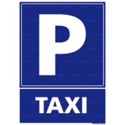 Panneau de parking rectangulaire vertical Taxi